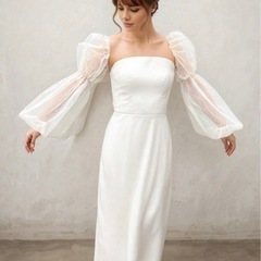 【未使用】パフスリーブ《ウエディング・結婚式》の画像
