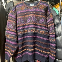 KENZO 幾何学模様 ニットセーター80年代から2000年代初期　　の画像