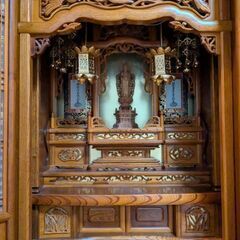 欅 ケヤキ 仏壇 二重扉の画像