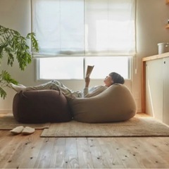 ※9/10迄に受取【美品】体にフィットするソファ　綿デニム　　の画像