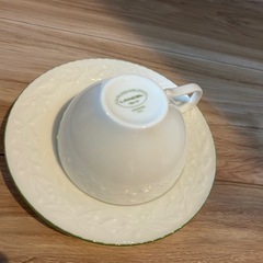 カップ＆ソーサー オリーブ柄 Lancel Maebata Japanの画像