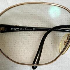 ChristianDior クリスチャンディオール　度入り メガネ めがね 眼鏡 メンズ ゴールド系×ブラック系の画像