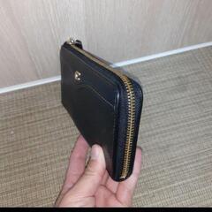 COACH コーチ 長財布 黒 Ｌ字ファスナー 革の画像