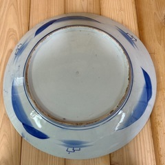 伊万里焼　染付山水図　大皿　骨董　山徳窯の画像