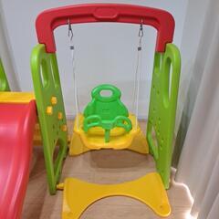 複合遊具　屋内　屋外　ブランコ　滑り台　バスケットゴールの画像