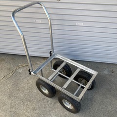 スチールハウスカー　コンテナ運搬カート　アルミ製の画像