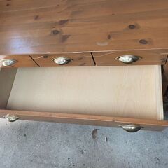 タンス　No.4063　木製　ブラウン　衣類収納　チェスト　【リサイクルショップどりーむ天保山店】の画像