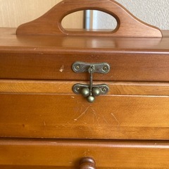 木製裁縫箱　古家具の画像