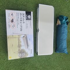 【あげます】キャンピングテント、バーベキューグリル、折り畳みアウトドア用テーブル椅子セットの画像