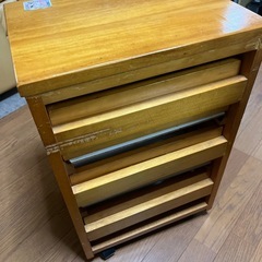 3段収納ケース木製品の画像