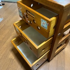 3段収納ケース木製品の画像
