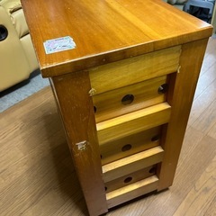 3段収納ケース木製品の画像