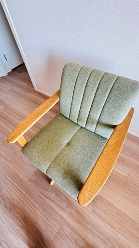 浜本工芸 A-1000R ソファ 1人掛け(68cm) 張地（布タイプB） ナラ無垢（オーク） 国産家具/正規品/回転チェア/リビングチェア/軽量コンパクト/木肘ソファ/日本製