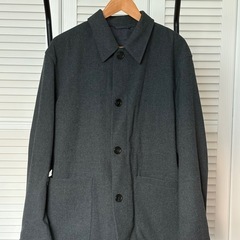ユニクロUメンズウールブレンドシャツジャケットLの画像