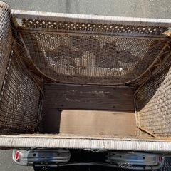 藤製　ベビーカーの画像