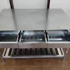 ★両面引出し付きキャビネット作業台★W1200サイズの画像