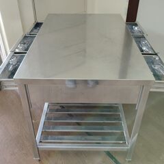 ★両面引出し付きキャビネット作業台★W1200サイズの画像