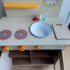 木製おままごとキッチン　知育の画像