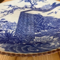 古伊万里　大皿　イゲ皿　染付　骨董の画像