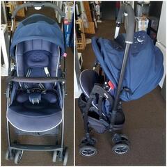 ☆激安☆ Aprica ベビーカー Luxuna Comfort ☆6CJ98SNXJ☆ アップリカ 生後1ヵ月～36ヵ月 体重15㎏まで 青・紺色系 子供用品 ベビー用品の画像