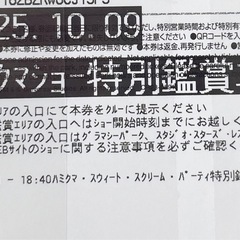 チケットハミクマ・スウイート・スクリーム・パーティ特別鑑賞エリア入場券（ペア）の画像