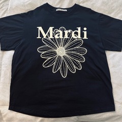 【マルディメクルディ】MARDI MERCREDI Tシャツ 半袖 Tシャツ 黒　FLOWER マルディ 韓国 ファッションの画像