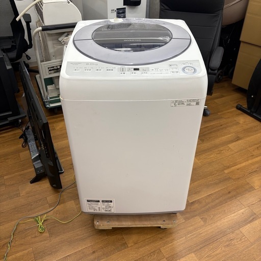 8HG2 SHARP シャープ 全自動電気 洗濯機 ES-GV8C-S 2019年製 通電のみ 