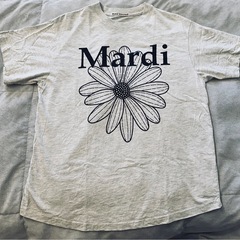【マルディメクルディ】MARDI MERCREDI Tシャツ 半袖 Tシャツ グレー　FLOWER マルディ 韓国 ファッションの画像