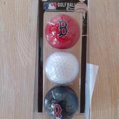 新品未開封！MLB レッドソックス ゴルフボール 3個の画像