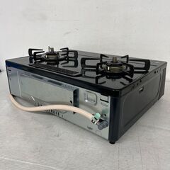 【Rinnai】 リンナイ RT66WH1RG ガステーブル 都市ガス 動作確認済み コンロ グリル付き ガスコンロ ブラック A0292の画像