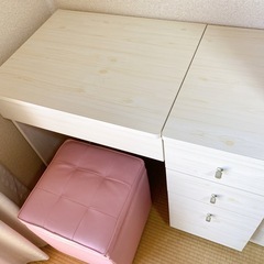 北欧風おしゃれ ドレッサー 化粧台　ミラー・引き出し付き の画像