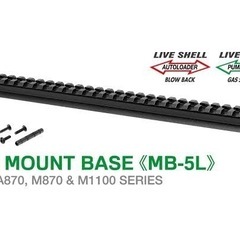 ［新品］マルゼン ショットガン マウントベース ロング MB-5L CA870 M870 M1100 共用 マウントレール パッケージ汚れあり 検)レミントン エアガン ガスガンの画像