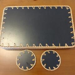シェルトレー＆コースターセット 花柄の画像