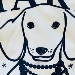 【マルディメクルディ】MARDI MERCREDI Tシャツ 半袖 Tシャツ SWING THE TAIL DDANJI PEARL NECKLACE ホワイト/ネイビー　マルディ 韓国 ファッションの画像