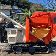 クボタ ハーベスター　脱穀機　7.5馬力　ガソリン RH-500 脱穀 クローラー　稲刈　自走式　稲　麦　脱こく　コンバイン ハーベスタ 程度良好　宮崎 簡易始動動画 ありの画像