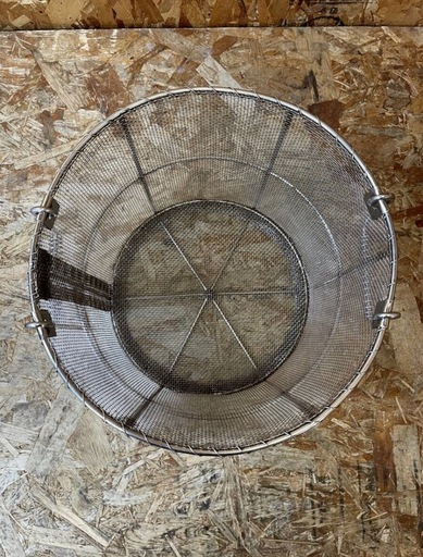 C(7445) 蛇口付き寸胴鍋 24L 両手鍋 スープ取りザル セット 両手付き ザル