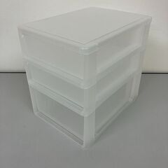 stp-3368　書類ケース　3段　ホワイト　プラスチック　引出し　縦型　収納ボックス　白　A4　オフィス　レターケース　書類収納　事務用品　DCMの画像