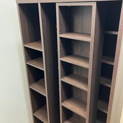 stp-3369　本棚　棚板可動　木製　ダークブラウン　ブックシェルフ　こげ茶　収納家具　蔵書保管　書斎　オープンラック　エヴィータ　ニトリの画像