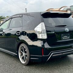 コミコミ🚘車検2年付！フルエアロ！ローダウン！車高調！シートカバー！アルミ！プリウスα！の画像