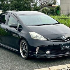 コミコミ🚘車検2年付！フルエアロ！ローダウン！車高調！シートカバー！アルミ！プリウスα！の画像