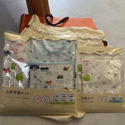 ミキハウス　出産準備セット　男児用　春夏仕様