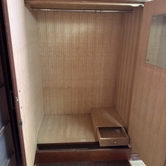 タダ 無料 早い者勝ち タンス 棚 木製 収納 シェルフ 昭和 レトロ の画像