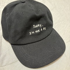 新品 エンブロイダリー テキスト キャップ ブラック 黒　ZARAの画像
