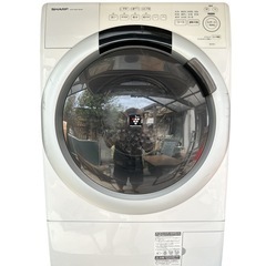 岡崎市　動作確認済 シャープ ES-S7J-WL ドラム式電気洗濯乾燥機 2024年製の画像