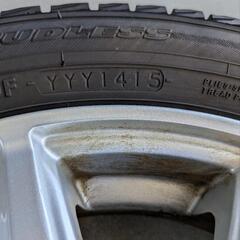 スタッドレス付きアルミホイール　155/65R13の画像