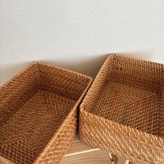 【美品✨】無印　ラタンバスケットの画像