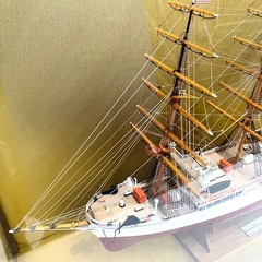  【引き取り限定】大型帆船模型◆今井科学◆日本丸 1／100 組立完成品 ケース付きの画像