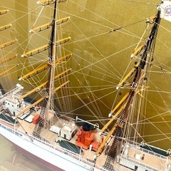 大型帆船模型◆今井科学◆日本丸 1／100 組立完成品 ケース付き 引き取り限定 大型帆船模型◇今井科学◇日本丸 1／100 組立完成品 ケース付き