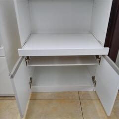 リユースのサカイ太田店★ジモティ割あり★ NITORI レンジ台 ホワイト H89×D39×W60 クリーニング済み OJ10813の画像