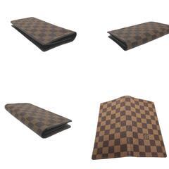 ルイヴィトン N60017 二つ折り財布 ブラウン  LOUIS VUITTON ポルトフォイユ・ブラザ ダミエの画像